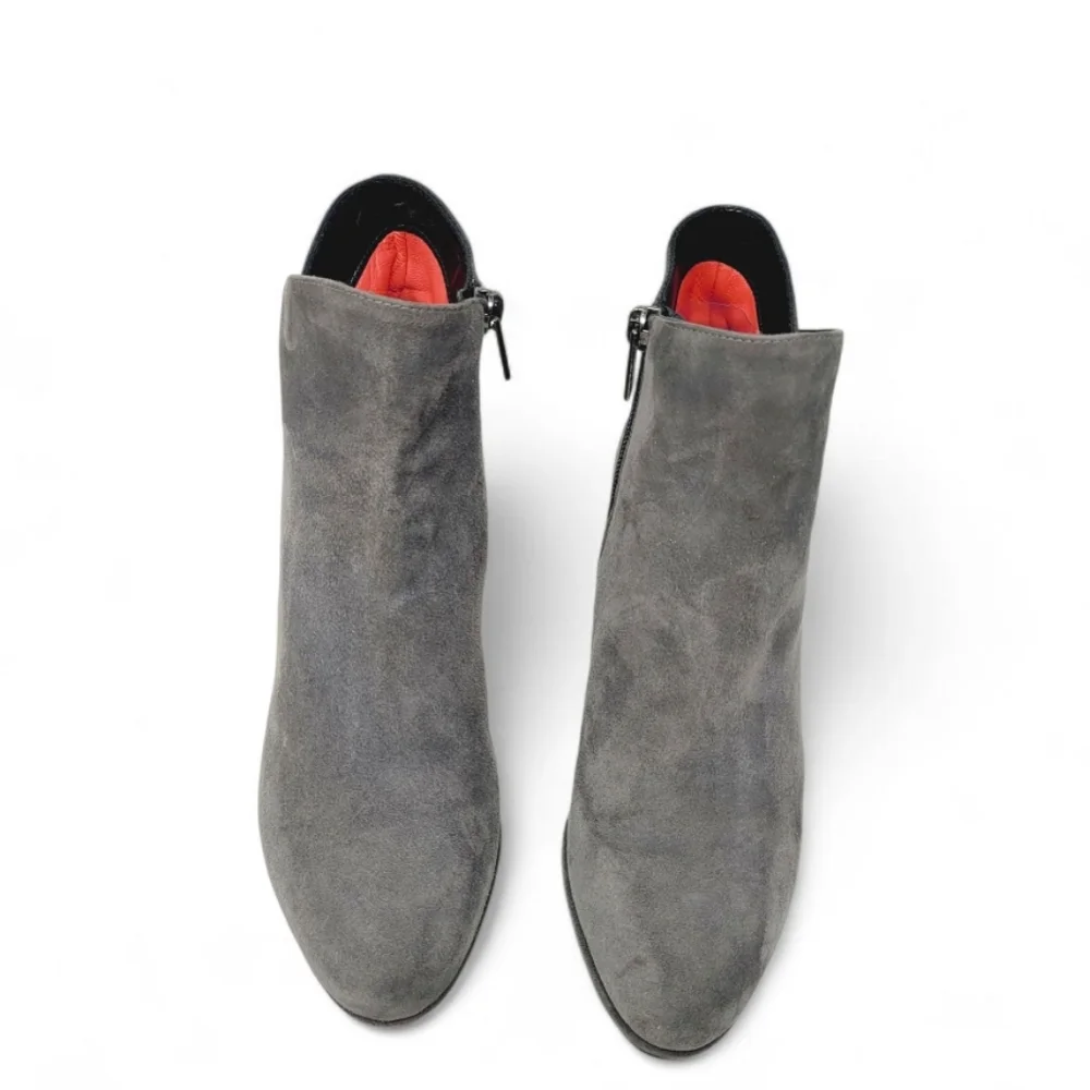 Pas de Rouge Italian Grey Suede Ankle Boots 648
